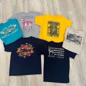 Ocean + coast and southern proper 6 tee shirts bundle size boys small